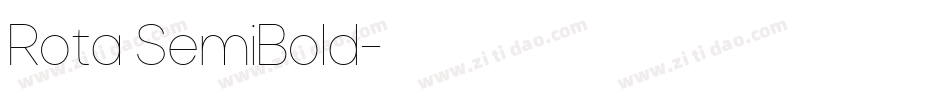 Rota SemiBold字体转换